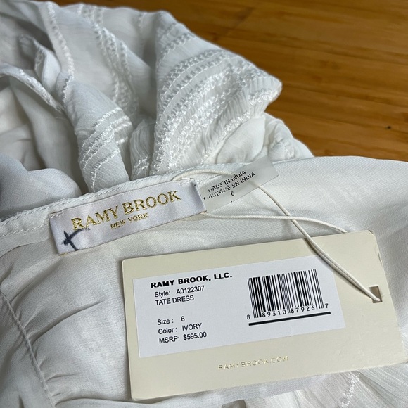 NWT Ramy Brook- Tate Dress in Ivory. Size 6 - Picture 7 of 12